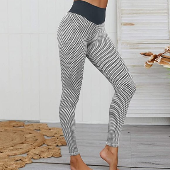 Gray TikTok Leggings Ruched Butt Lifting All Sizes - Picture 2 of 8